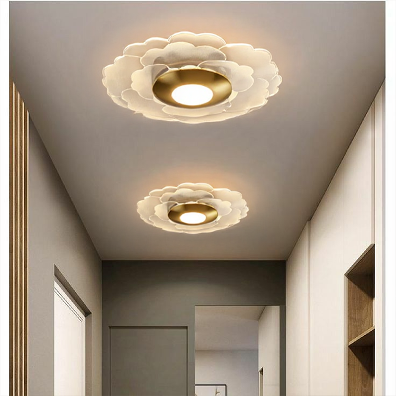 Modern Geometric Grain Ceiling Light