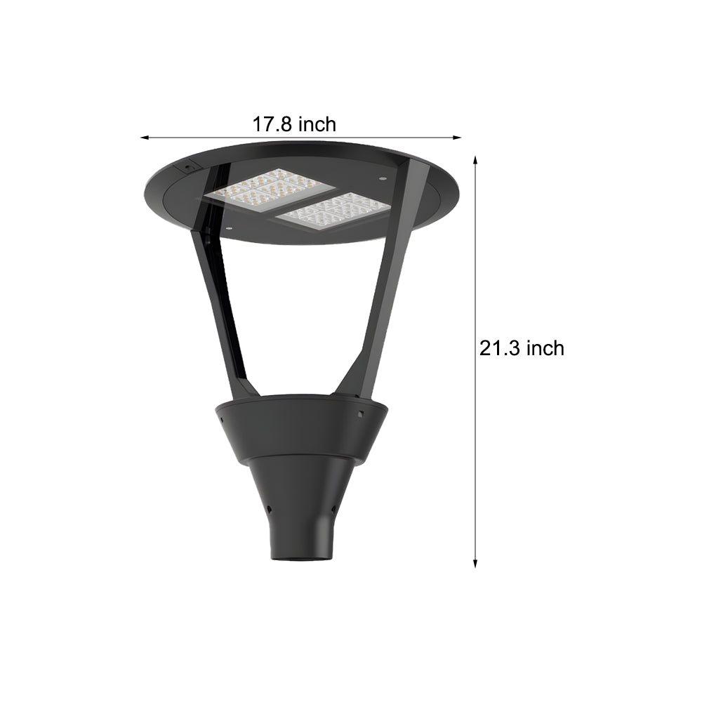 21 Inch Black Post Top Led Light Fixture
