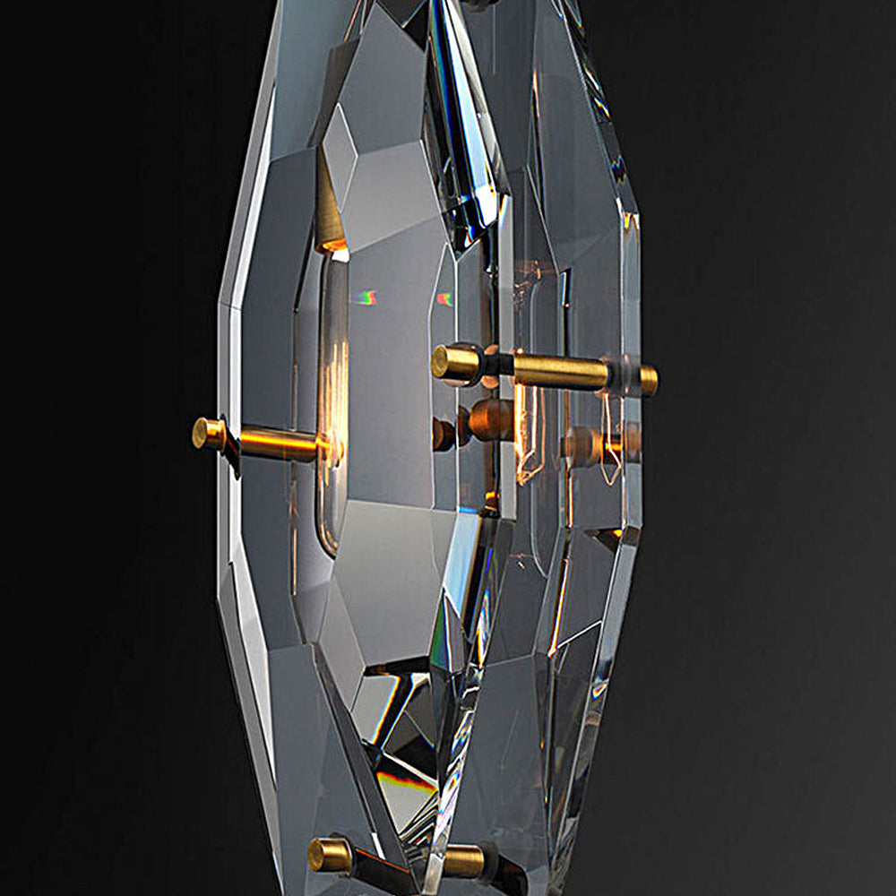 Copper Light Luxury Crystal Smoke Gray Post Modern Pendant Lights Fixture Li002770