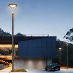 Solar Outdoor Post Garden Pole Light With Dual Motion Sensor