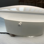 Modern White Glass Led Flush Mount Ceiling Lamp For Bedroom Minimalist Style