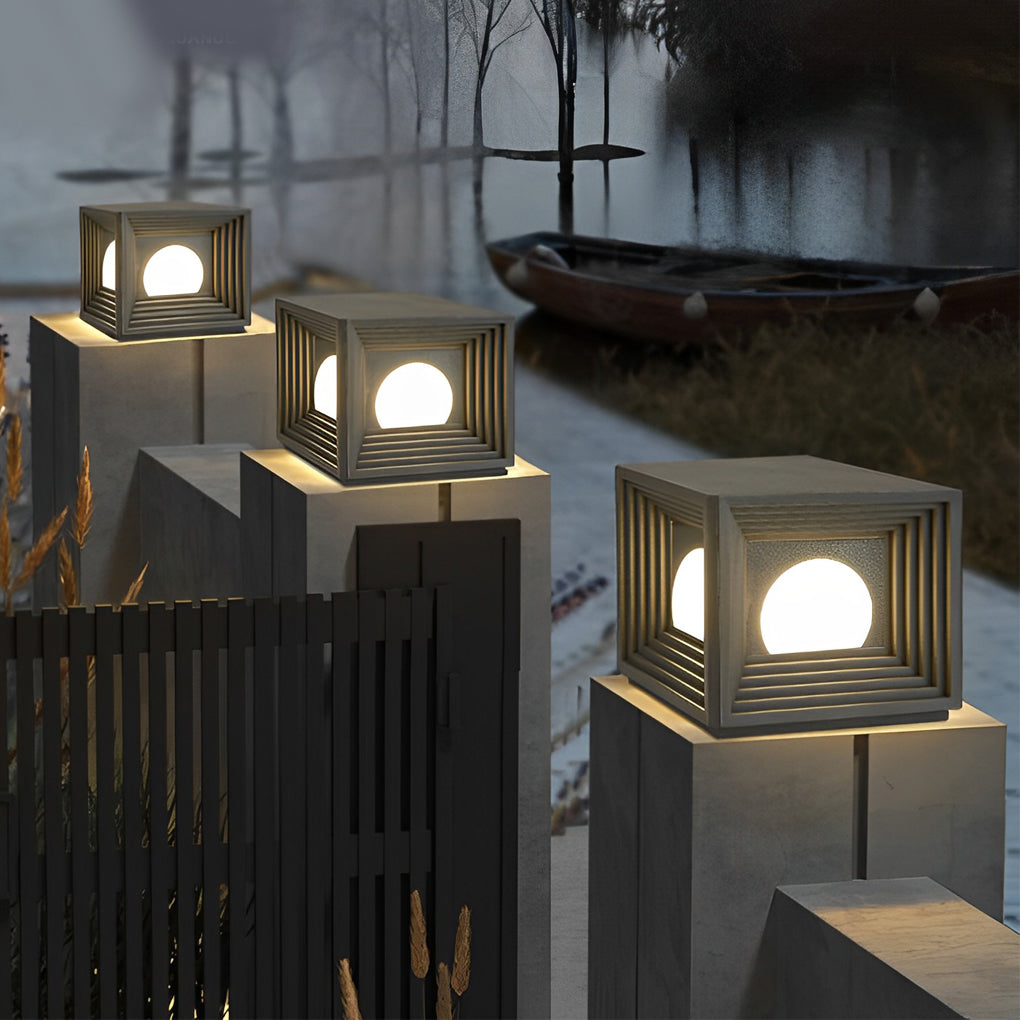 Square Solar Fence Post Light Ha092534