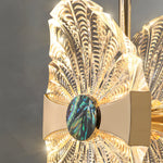 Acrylic Round Lotus Leaf 3 Step Dimming Luxury Modern Pendant Lights