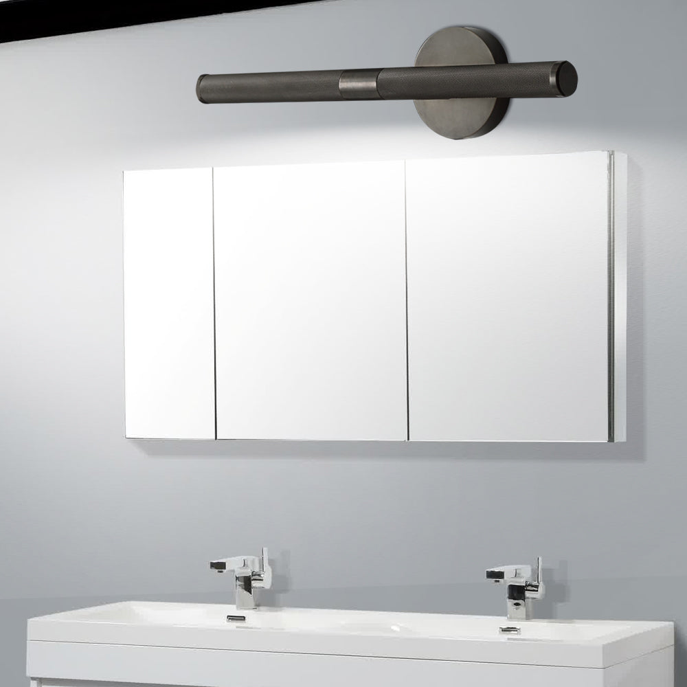 Modern Knurled Texture Led Bathroom Vanity Light Swiveling Head