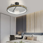 Round Rings Crystal Glass Ball Decor 3 Step Dimming Modern Ceiling Lights