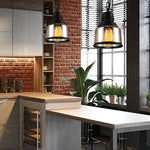 Retro Bottle Industrial Pendant Light Ha098704