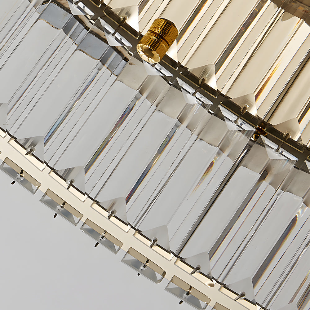 Round Crystal Stepless Dimming Led Luxury Post Modern Ceiling Light Fixture