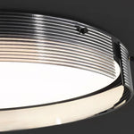 16 5 20 5 In Round Black Stripe Glass Led Flush Mount Light