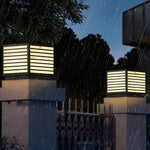 Square Ip65 Waterproof Led Solar Modern Outdoor Deck Post Lights Pillar Light