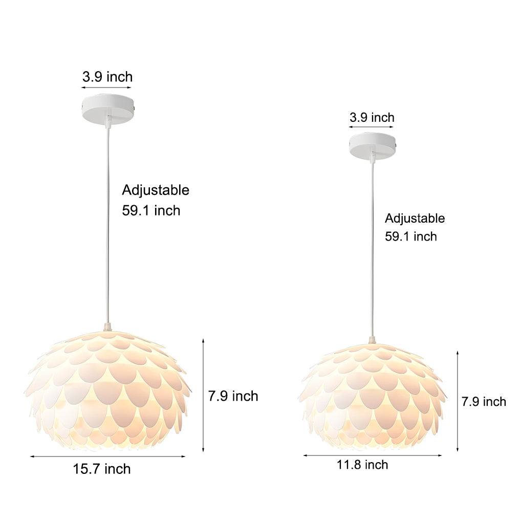 Round Fish Scales Pendant Light Ha096367