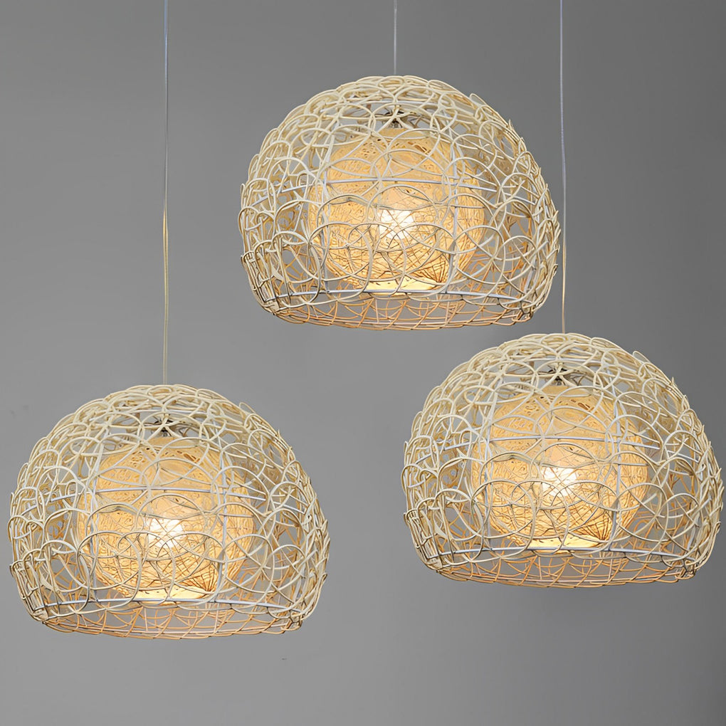 Round Rattan Pendant Light Li002321