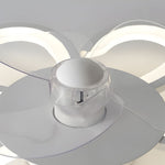 19 7 In 6 Speed White Flush Mount Flower Ceiling Fan Light