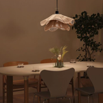 Vintage Straw Hat Petal Chandelier