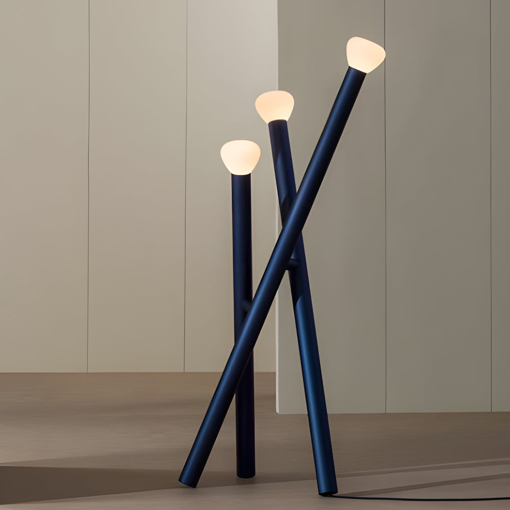 3 Light Minimalist Modern Stick Floor Lamp