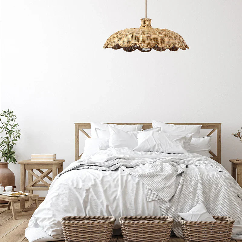 Boho Chic Rattan Woven Pendant Lamp
