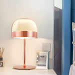Dome Shape Glass Ambient Led Table Lamp In Chrome