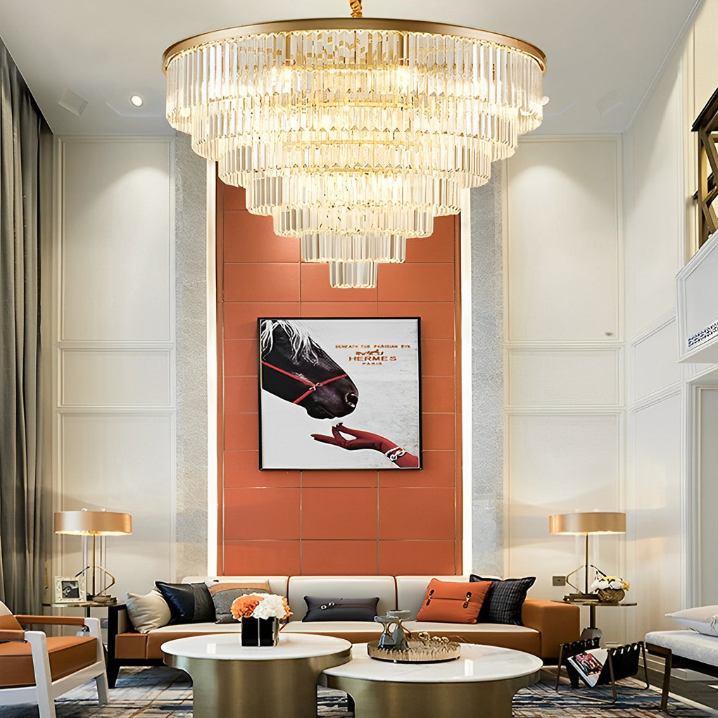 4 Layers Crystal Modern Chandelier Ha098805