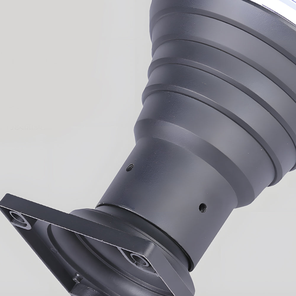 18 9 Inch H 1 Light Black Round Pier Mount Post Light