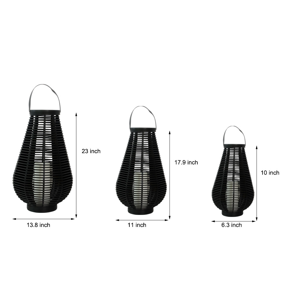 Waterproof Led Black Portable Solar Lantern Li002711