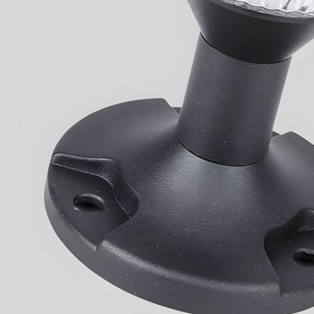 9 In H Waterproof Black Solar Led Pier Mount Light