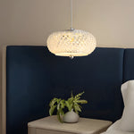 Small Round Drum Crystal Led 3 Step Dimming Luxury Modern Pendant Lights