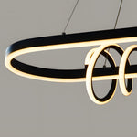 Led Dimmable Spiral Lines Dining Room Chandelier Hanging Lighting