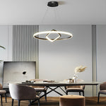 Round Oval Led Black Chandelier Li002236