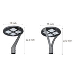 Round Waterproof Led Single Two Arm Post Top Light