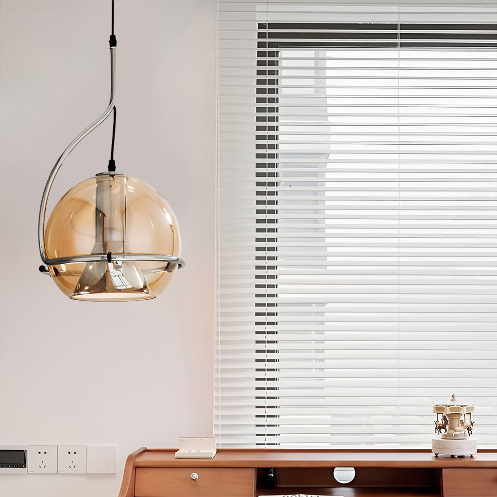 Ball Shaped Glass Modern Pendant Light
