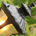 Classic Black LED Outdoor Post Light with Water Glass Lens
