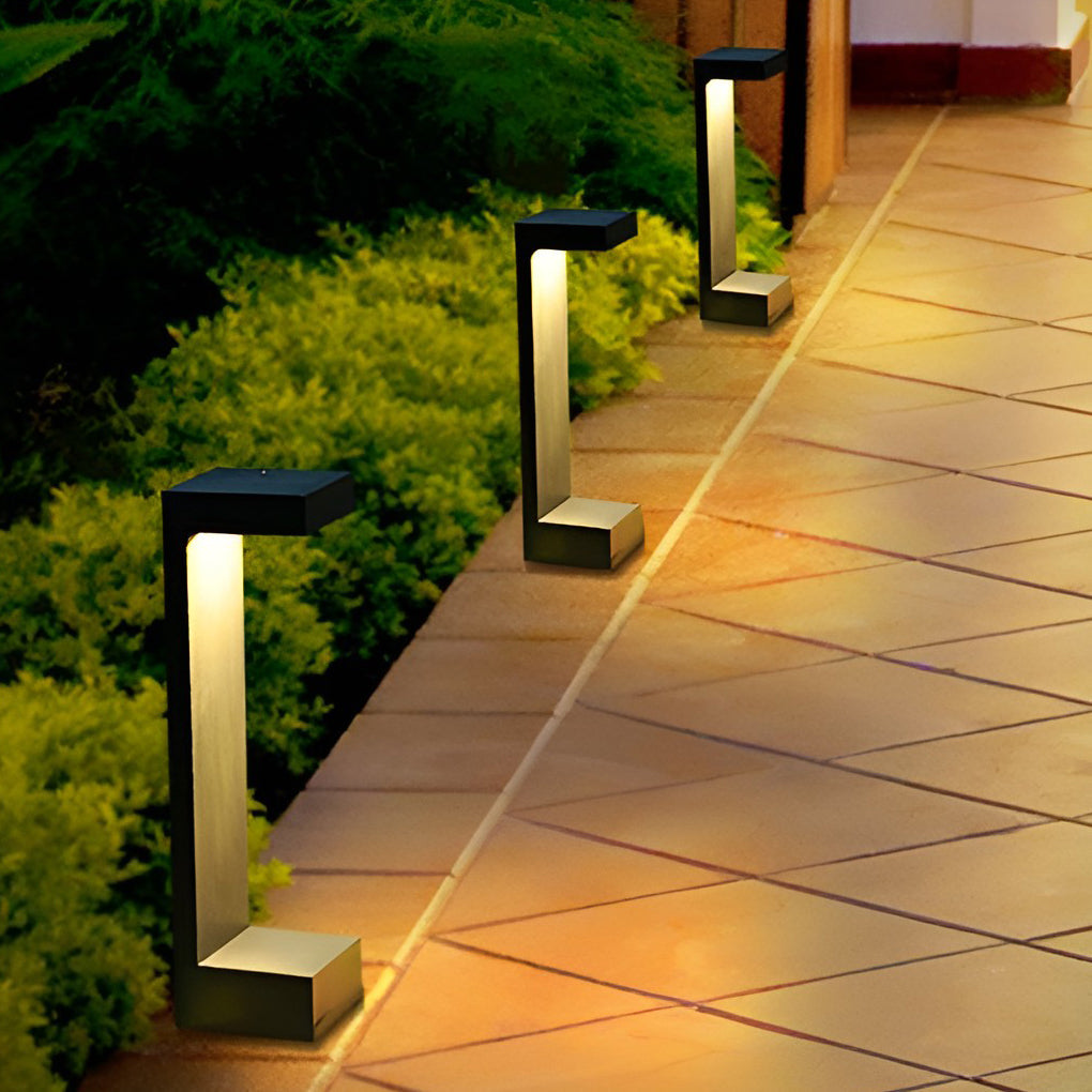 Modern Rectangular LED Pathway Lights for Garden Walkways – 10W, IP65 Waterproof, Black Aluminum