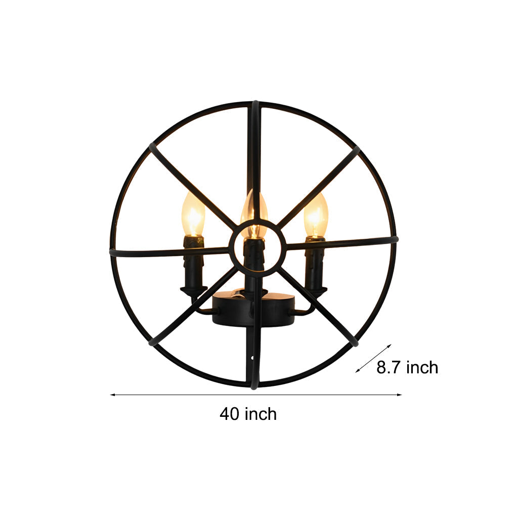 Candlelight Black Wall Light Ha097413