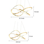 Creative Circular Curved Lines Led 3 Step Dimming Modern Chandelier