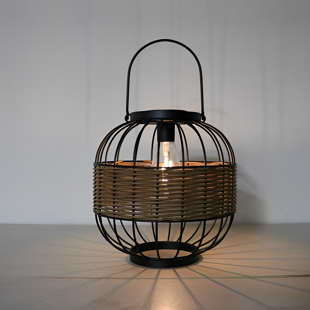 Cage Shape Outdoor Solar Lantern Ha082027