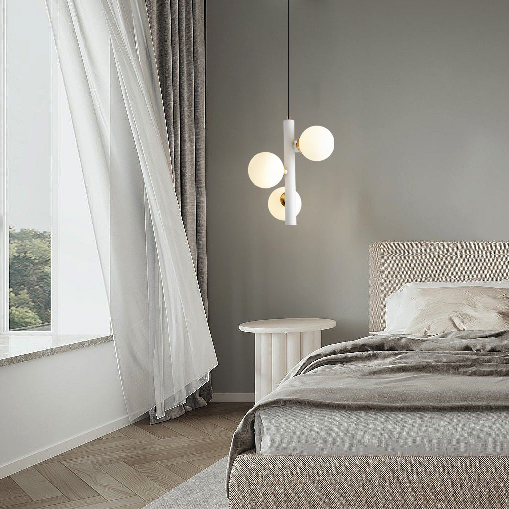 3 Glass Balls Led Chandelier Light Ha098857