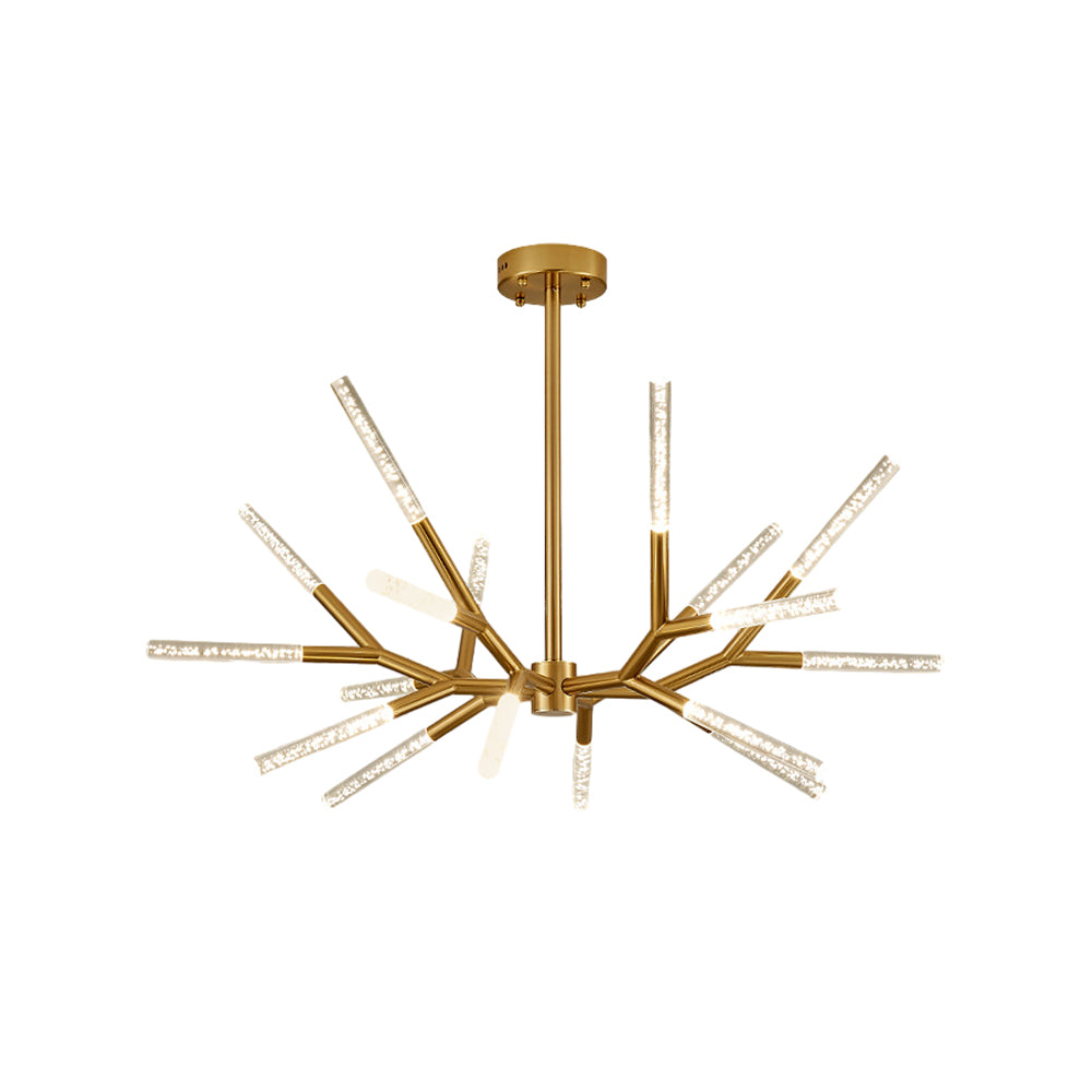 Unique Acrylic Branches Led Minimalist Lines Postmodern Chandelier Lamp