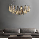 Feathers Glass Modern Chandelier Li002508
