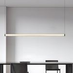 1 Light Glass Linear Led Island Pendant Light