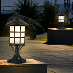 Round Cage Solar Fence Post Light Ha092390