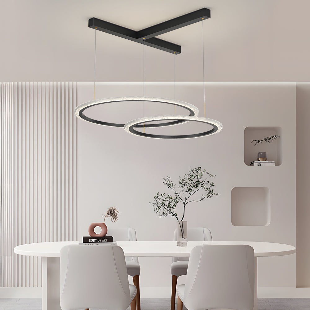 2 3 Rings Three Step Dimming Creative Modern Ceiling Lights Fixture Chandelier