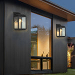 Rectangular Black Outdoor Wall Lamp Li002101