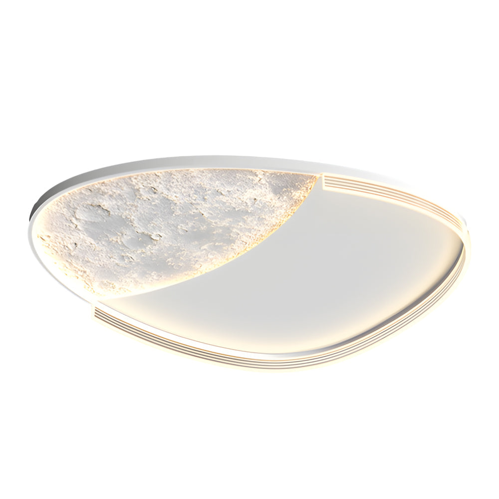 Geometric Simple Lunar Texture 3 Step Dimming Led Modern Ceiling Lamp