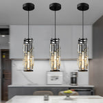 Modern Kitchen Lighting Bundle with Linear Chandelier, Crystal Pendants & Under Cabinet LED Light