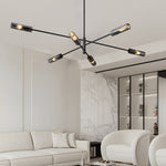 Industrial Sputnik Chandelier Copper Linear Pendant Lights 6 8 Light