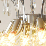 Elegant Glass Crystal Pendant 3 Step Dimming French Style Chandelier