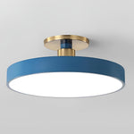 Modern Thick Circular Led Nordic Semi Flush Mount Ceiling Light