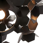 Italian Iron Postmodern Art Designer Black Coffee Chandelier