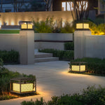 Square Waterproof Solar Outdoor Post Light
