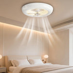 Macaron Simple Stylish Bedroom Ceiling Fan With Led Lights