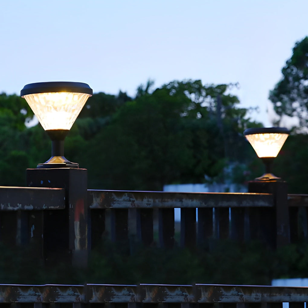 LumaGlow Solar Fence Post Light – Modern Gradient LED Outdoor Lantern